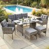 Swing&Harmonie Gartenlounge-Set Rattan Sitzgruppe für 7 Personen Polyrattan, (Set, Esstisch Lounge Sitzgarnitur Essgruppe) Bild 2