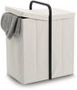 ZELLER 14553 Wäschesammler aus Polyester/Bambus, creme/schwarz, ca. 51,5 x 35,5 x 65 cm Bild 3