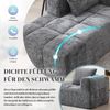 LVHOM Chaiselongue Schlafsofa mit Kissen, Lounge Sessel Relaxsessel Einzelsessel mit Seitentasche, Sofa Schlaffunktion, Sessel für Wohnzimmer Bild 3