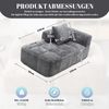 LVHOM Chaiselongue Schlafsofa mit Kissen, Lounge Sessel Relaxsessel Einzelsessel mit Seitentasche, Sofa Schlaffunktion, Sessel für Wohnzimmer Bild 2