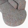 Sofa Batavier 4-Sitzer, gewebter Melange-Stoff, modern halbrund, hellbraun, großzügig gepolstert Bild 4