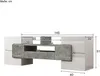Lowboard, 145/30/51 cm, TV-Schrank, Fernsehtisch, Fernsehschrank für Wohnzimmer, stehend, glänzend Bild 5
