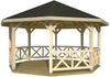 Palmako Gartenpavillon Betty 180 m² Gartenpavillon aus Holz Gartenhütte Gartenlaube mit Montagematerial Bild 2