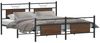 vidaXL Metallbett ohne Matratze Braun Eichen-Optik 183x213 cm 3325104 Bild 3
