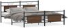 vidaXL Metallbett ohne Matratze Braun Eichen-Optik 183x213 cm 3325104 Bild 2