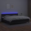 vidaXL Boxspringbett mit Matratze & LED Schwarz 200x200 cm Kunstleder, Härtegrad: H2 [3134243] Bild 4