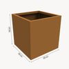 Pflanzkübel Vaargel 60x60x60 cm verzinkter Stahl Braun [casa. pro] Bild 2