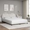 vidaXL Bett "Viana" mit Matratze Weiß 160x200 cm Kunstleder 3208804 Bild 3