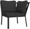 vidaXL Gartenstuhl mit Grauen Kissen 76x76x79 cm Stahl 362718 Bild 2