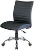 Dmora Stuhl mit Rädern Lia, Arbeitssessel, ergonomischer Bürositz, 54x48h90/100 cm, Schwarz Bild 2