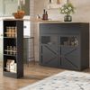 Bartisch, Ausziehbarer Hochtisch mit Stauraum 360° drehbar moderner Bar Table mit Regalen, MDF+Metall, Schwarz, 138-204x39x104cm Bild 3