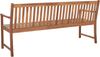 Gartenbank mit Auflage VIVARA 180 cm Zertifiziertes Akazienholz Dunkelrot Bild 5