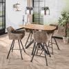 Barhocker Spinras 2er-Set, Webstoff mit Armlehne, modern drehbar, Taupe, gepolstert Bild 2