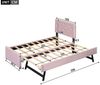 Flieks Polsterbett, Kinderbett 90x200cm mit Ausziehbett 90x190cm und Lattenrost Bild 4