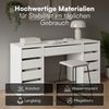Bellamio 'Nore' Schreibtisch mit 9 Schubladen, weiß, 77x53x145 cm, Computertisch mit extra viel Stauraum Bild 3
