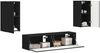 vidaXL TV-Schrankset 4 pcs Schwarz Holzwerkstoff 3409151 Bild 3