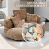 HAUSS SPOLE Sitzsack Sitzsack Relaxsessel Posterstuhl, Extrabreit Lazy Sofa mit 3 Kissen (Lazy Sofa Chenille mit Hohem Rücken & 3 Kissen – Ergonomischer Lounger für Erwachsene & Kinder, Indoor & Outdoor, Gaming Stuhl für Schlafzimmer, Büro, Wohnzimmer ... Bild 3