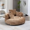 HAUSS SPOLE Sitzsack Sitzsack Relaxsessel Posterstuhl, Extrabreit Lazy Sofa mit 3 Kissen (Lazy Sofa Chenille mit Hohem Rücken & 3 Kissen – Ergonomischer Lounger für Erwachsene & Kinder, Indoor & Outdoor, Gaming Stuhl für Schlafzimmer, Büro, Wohnzimmer ... Bild 5