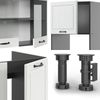 Eckküche R-Line Weiß Landhaus/Anthrazit 247 x 46 cm ohne Arbeitsplatte Vicco Bild 5