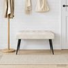vidaXL Bank mit Knopfheftung Creme 80 x 40 x 46 cm Samt 42038523 Bild 3