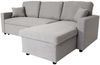 Ecksofa mit Bettkasten HWC-L17, Couch Sofa L-Form, Liegefläche Nosagfederung 228cm ~ grau Bild 4