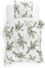 Heckett & Lane Flanell Bettwäsche 135x200 Bial Timid White Tannenzweige grün Bild 2