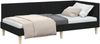 vidaXL Eckbettgestell Schwarz 90 cm x 190 cm Stoff und Sperrholz 42016183 Bild 2
