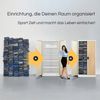 MegaDeal 4x Aktenschrank abschließbar JAN - 5 Ebenen verstellbar, Flügeltüren | Metallschrank Werkstatt Mehrzweckschrank Büroschrank aus Stahl Werkzeugschrank, 185x90x40cm Weiß-Sonoma Eiche Bild 3