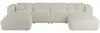 Vente-unique - POGNI Sofa Stoff Weiß - B 166 cm x H 73 cm x L 356 cm Bild 2