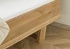 Bett Fichte 200x200x85 natur gebeizt / geölt, Kopfteil beige FICHTELBERG #140 Bild 4
