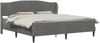vidaXL Bettrahmen mit Kopfteil Dunkelgrau 200 x 200 cm Samt 3415227 Bild 2