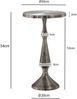 Beistelltisch Silber 30cm Aluminium Tisch Rund - Anstelltisch Metall Dekotisch - Design Wohnzimmertisch Rillenoptik - Sofatisch Modern - Couchtisch Handmade Bild 4