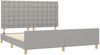 Doppelbett mit Kopfteil Stoff Hellgrau 180x200 cm Bild 4