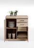 FMD Möbel - BRISTOL 2 XL - Kommode m. 2 Türen u. 2 SK - melaminharzbeschichtete Spanplatte - Eiche Nb - 80 x 89,9 x 49,9cm Bild 2