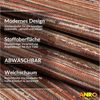 ANRO Küchenläufer Premium Flechtoptik RUNNA Läufer Küchenteppich Stoff-Teppich, Rechteckig, Höhe: 3 mm, Stoff schmutzabweisend 67x100cm Natural Braun robust Bild 2