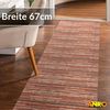 ANRO Küchenläufer Premium Flechtoptik RUNNA Läufer Küchenteppich Stoff-Teppich, Rechteckig, Höhe: 3 mm, Stoff schmutzabweisend 67x100cm Natural Braun robust Bild 3