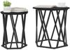 vidaXL Couchtisch 2 pcs Schwarz Eichen-Optik Ingenieure Holz und Stahl 868261 Bild 3