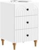 vidaXL Nachttisch Hochglanz Weiß 43x 41 x 66,5 cm Holzwerkstoff 894099 Bild 2