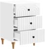 vidaXL Nachttisch Hochglanz Weiß 43x 41 x 66,5 cm Holzwerkstoff 894099 Bild 3