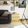 Home Collective Kommode 60 cm breit Holz Highboard Sideboard für Flur Schlafzimmer Wohnzimmer (Kommode Schlafzimmer Kommode mit Schubladen Holz Schrank), Kinderzimmer Organizer, 55 cm hoch mit 2 Schubladen Artisan Eiche Bild 2
