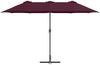 Garten-Sonnenschirm, Terrassenschirm Bordeauxrot 370 x 197 x 239 cm Bild 5