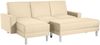 Just Fashion Funktionssofa Flachgewebe Beige Metall Chromfarben Bild 2