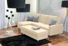 Just Fashion Funktionssofa Flachgewebe Beige Metall Chromfarben Bild 4