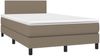 vidaXL Boxspringbett mit Matratze & LED Taupe 120x190 cm Stoff 3270029 Bild 3