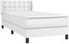 vidaXL Boxspringbett mit Matratze Weiß 100x200 cm Kunstleder 3130764 Bild 3