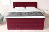 99rooms Madagaskar Boxspringbett Velours KRONOS Rot 160x200 cm Bonell-Federung Bild 4
