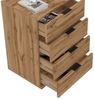 CARO-Möbel Nachtkommode PIANO, Kommode Nachttisch für Boxspringbetten mit 4 Schubladen Nachtschrank m Bild 3