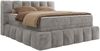 Boxspringbett NIRA KING, Doppelbett mit Fußteil, 7-Zonen Multipocket-Matratzen und Topper, Schlafzimmerbett - 140 x 200 cm - Hellgrau Plüsch - H4 Bild 5