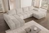 PROMETO Möbel Ecksofa Couch U-Form, Sofa U-Form Teddy-Bouclé, Web oder Cord-Stoff Cento Bild 3