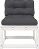 vidaXL Gartensofa mit Kissen Weiß Massivholz Kiefer 844690 Bild 5